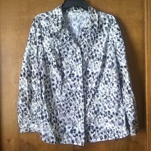 CJ Banks animal print blouse